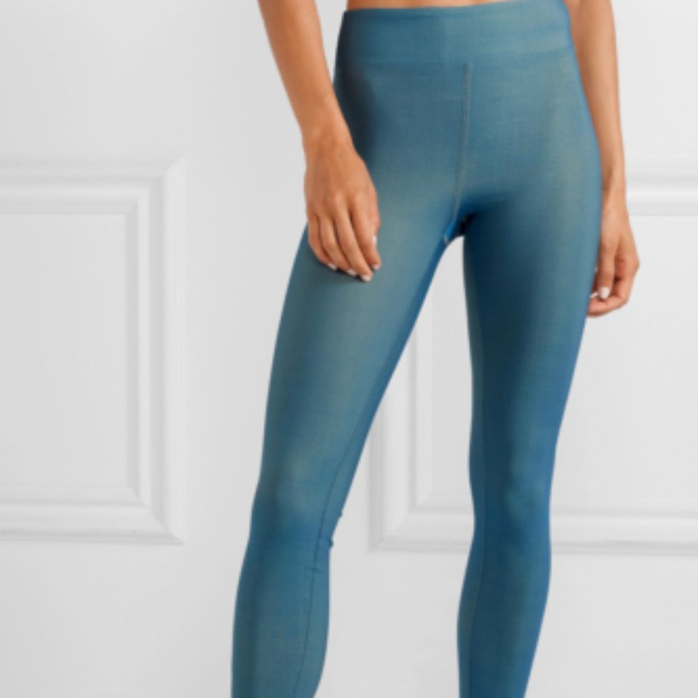 KORAL Oceanside Drive iridescent blue leggings XS